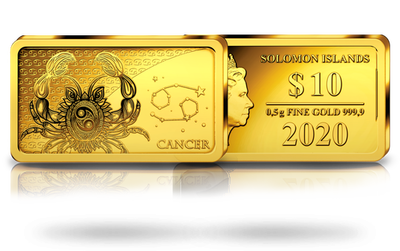 Monnaie-lingot en or pur «Signes du Zodiaque» : Cancer